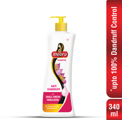 Meera Anti Dandruff Shampoo, With Small Onion & Fenugreek,Paraben Free(340 ml)