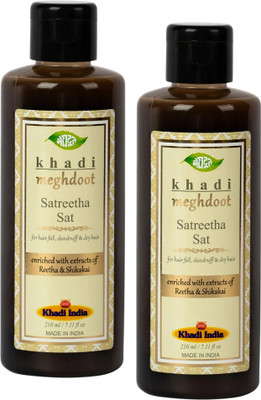 KHADI MEGHDOOT Satreetha Shampoo 210ml (Pack of 2)(420 ml)