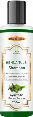 vedimatic Khadi Natural Herbal Henna & Tulsi Cleanser/Shampoo(200 ml)