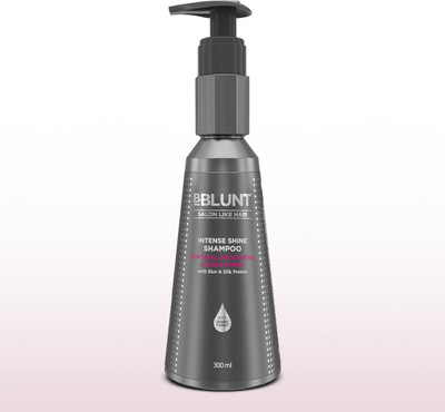 BBlunt Intense Shine Shampoo with Rice & Silk Protein for 23X* Shinier Hair(300 ml)