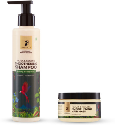 Pilgrim Advanced Patuá & Keratin Smoothing Shampoo and Hair Mask(400 ml)