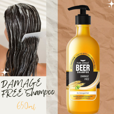 PARK AVENUE Beer shampoo For Damaged hair Crafted with Natural Beer(650 ml)