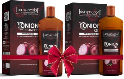 Aaryanveda Onion Shampoo & Onion Oil Anti Hair Fall Anti Dandruff Combo Pack(2 Items in the set)