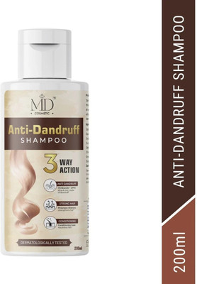MD COSMETIC Anti-Dandruff Shampoo – Advanced 3-Way Action Formula for Dandruff(200 ml)