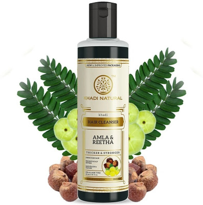 KHADI NATURAL Ayurvedic Amla & Reetha Hair Cleanser/Shampoo(210 ml)
