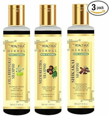 DRONTIKA WILD & PURE Combo - Amla Bhringraj , Neem Reetha & Shikakai Shampoo(630 ml)