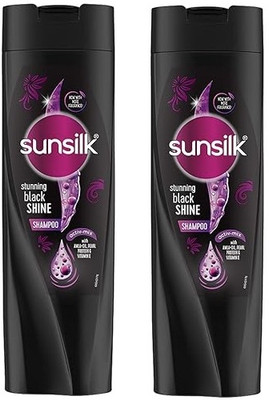 SUNSILK Stunning Black Shine Shampoo 180mlx2u(360 ml)