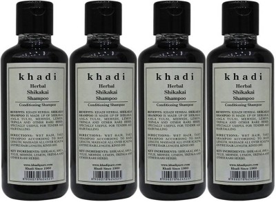 Khadi Pure Herbal Shikakai Shampoo (Pack of 4)(840 ml)