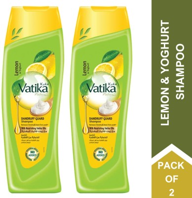 VATIKA Lemon & Yoghurt (Pack of 2) Dandruff Guard Shampoo(400 ml)