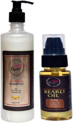 INDOPOWER ZhH 209-ROOT ACTIVATOR SHAMPOO 500g. + ABSOLUTE NOURISHMENT BEARD OIL 30ml.(2 Items in the set)