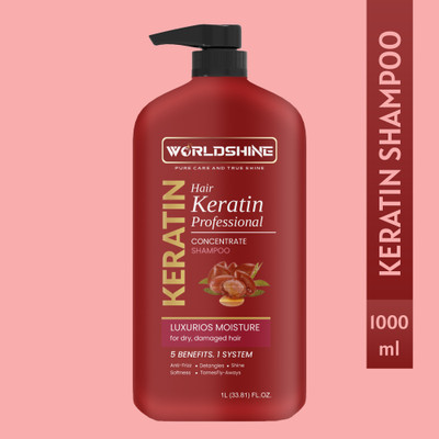 WORLDSHINE Keratin Shine Shampoo | Keratin + Argan Oil |(1000 ml)