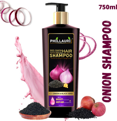 Phillauri Onion Shampoo For Hair Growth & Hair Fall Control with Onion & Black Seed Oil(750 ml)