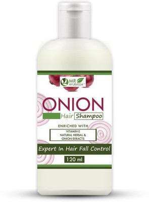 MR Ayurveda Onion Shampoo | Enriched with Vitamin E | Natural Herbal & Onion Extracts(120 ml)