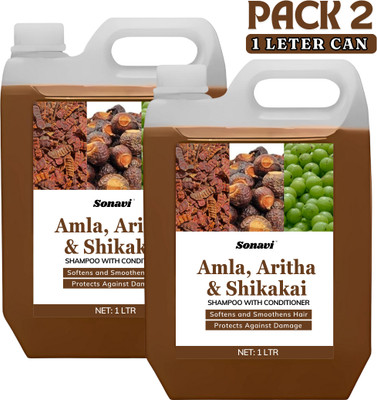 Sonavi Shikakai Shampoo,Hair Fall Control Dandruff Control Shield With Goodness(2 L)