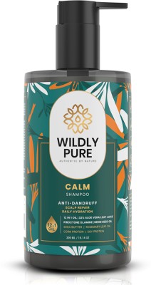 Wildly Pure Anti-Dandruff 12 Oil Shampoo with Piroctine Olamine for Ithcy Scalp No Sulphate(300 ml)