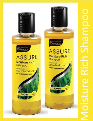 ASSURE Moisture Rich Shampoo, Extract for Dry and Damaged Hair, - (Pack of 2)(0.04 ml)