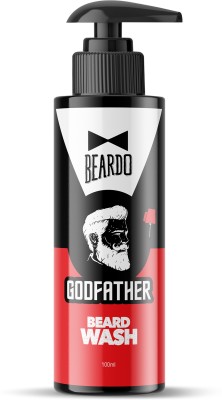 BEARDO Godfather Beard Wash for men, 100 ml | Refreshing Fragrance | Active cleansing | Purifies and cleanses skin and beard | Protection from Sun and Dirt | Fights dandruff and hair loss |(100 ml)