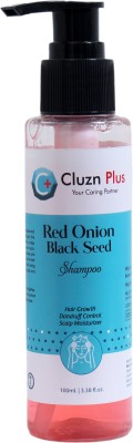 Cluzn Plus Red Onion Black Seed Shampoo for Healthy & Lustrous Hair - Sulfate-Free Formula(100 ml)