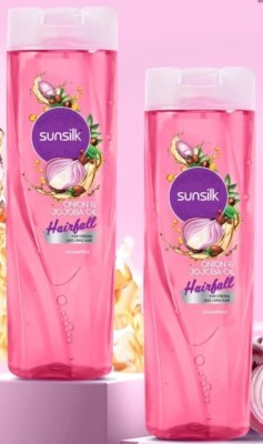 SUNSILK Onion & Jojoba Oil Hairfall Shampoo 195mls x 2n(390 ml)