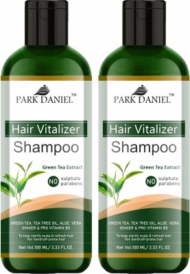 PARK DANIEL Hair Vitalizer Shampoo with Green Tea Extract Promotes Hair Growth Pack 2 100ML(200 ml)