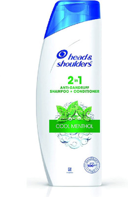 HEAD & SHOULDERS 2 IN 1 COOL MENTHOL SHAMPOO+CONDITIONER, PACK OF 1 PCS 340ML(340 ml)