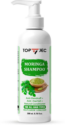TopJec Moringa shampoo Helps Control Hair Fall & Damage | Promotes Hair Growth |Natural(200 ml)