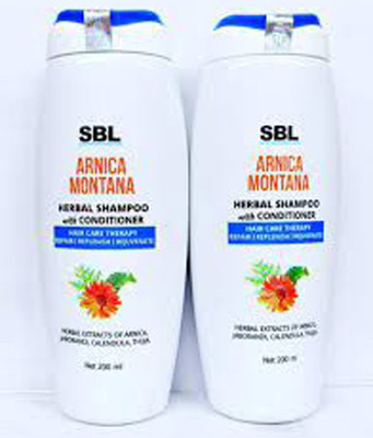 SBL ARNICA MONTANA HERBAL SHAMPOO WITH CONDITIONER 200 ML-PACK OF 2(400 ml)