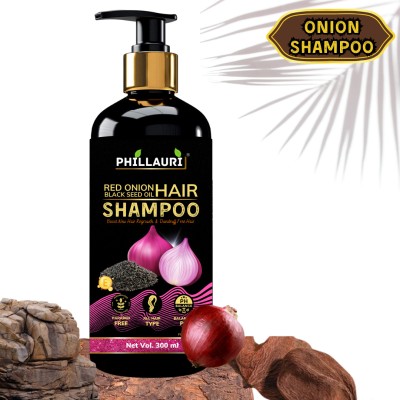 Phillauri Red Onion & Black Seed Hair Oil Shampoo for Healthy, Hair Growth & Strength hair(300 ml)