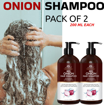 INTIMIFY Red Onion Shampoo for Hair Fall Control Anti-Hair fall Paraben free Pack of 2(200 ml)
