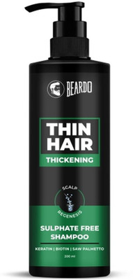 BEARDO Thin Hair Thickening Sulphate Free Shampoo | For Strong & Thick Hair(200 ml)