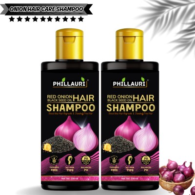 Phillauri Black Seed Onion Anti-dandruff, Non-Sticky Hair Shampoo for Hair Growth(200 ml)