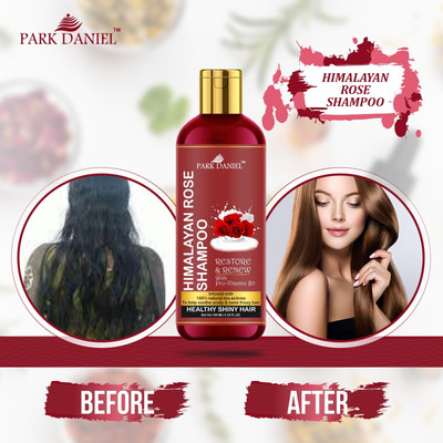 PARK DANIEL Premium Rose Shampoo-For Healthy and Shiny Hair Combo Pack 2 Bottle of 100 ml(200 ml)(200 ml)