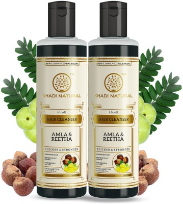 KHADI NATURAL Amla & Reetha Hair Cleanser/Shampoo (Pack of 2)(420 ml)