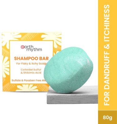 Earth Rhythm Murumuru Butter Anti-Dandruff Shampoo Bar, For Dry, Frizzy and Curly Hair(80 ml)