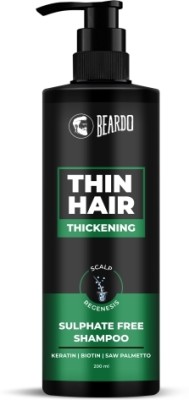 BEARDO Thin Hair Thickening Sulphate Free Shampoo | For Strong & Thick Hair(200 ml)