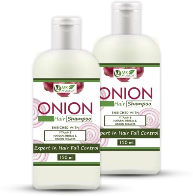 MR Ayurveda Onion Hair Shampoo for Hair Growth | Hair Fall Control - Combo Pack(240 ml)