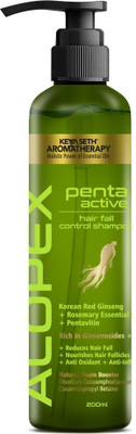 KEYA SETH AROMATHERAPY Alopex Penta Active Hair Fall Control Shampoo with Biotin & Pro-Vitamin B5- Induces New Hair Growth & Reduces Hair Loss, For Men & Women(200 ml)