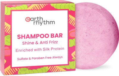 Earth Rhythm Shampoo Bars, Sulphate & Paraben Free, Plastic Free (Silk Protein Shampoo Bar - Cardboard)(80 ml)