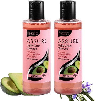 ASSURE Daily Care Shampoo Enriched With Avocado & Rosemary-200ml-pack of 2(200 ml)