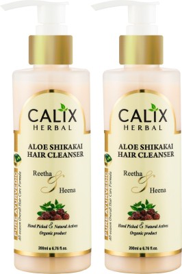 calix Herbal AyurvediAloe Shikakai Hair Cleanser Shampoo For Dry & Frizzy Hair(400 ml)