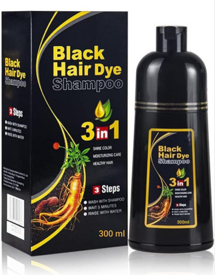 BIGBALIST Organic Herbal 3-in-1 Hair Dye Shampoo –Instant Black Hair Color, No Ammonia(500 ml)