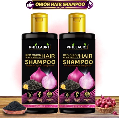 Phillauri Anti Dandruff and Silky Hair Onion Black seed Shampoo for Men & Women(200 ml)