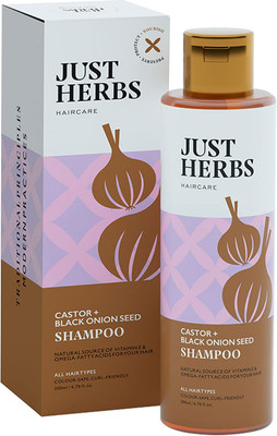 Just Herbs Castor & Onion for Hair Growth and Fall Control Shampoo(200 ml)