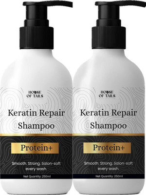 House Of Tails Keratin Smooth Shampoo for Frizzy and Damaged Hair(500 ml)