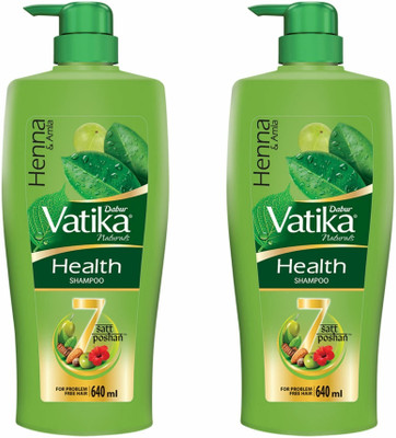 DABUR VATIKA Health Shampoo | With 7 natural ingredients | Controls Frizz(1280 ml)