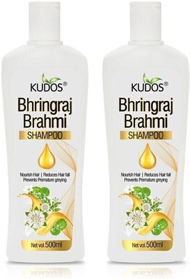 KUDOS Bhringraj brahmi Shampoo Pack of 2(1000 ml)