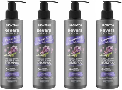 Bronxton Revera Rosemary hair fall control shampoo 800ml pack of 04(800 ml)