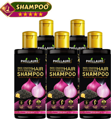 Phillauri Red Onion Black Seed Oil Shampoo With Red Onion Seed Oil Extract, Black Seed Oil(500 ml)