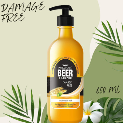 PARK AVENUE Beer shampoo For Damaged hair (650ml) | Paraben Free | For Damage Fee Hair(650 ml)