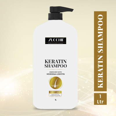 ZUCCHII Keratin Shampoo - Enriched with Moringa & Biotin 1 Liter(1000 ml)